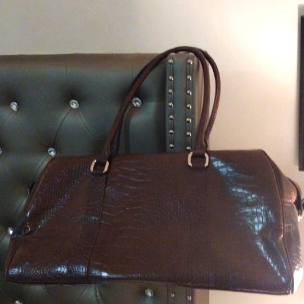 Bath and body work travel bag. Brown carry bag